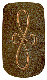 DAROYAL 601 CP SH BR Copper Scroll Shimmer Brown Background